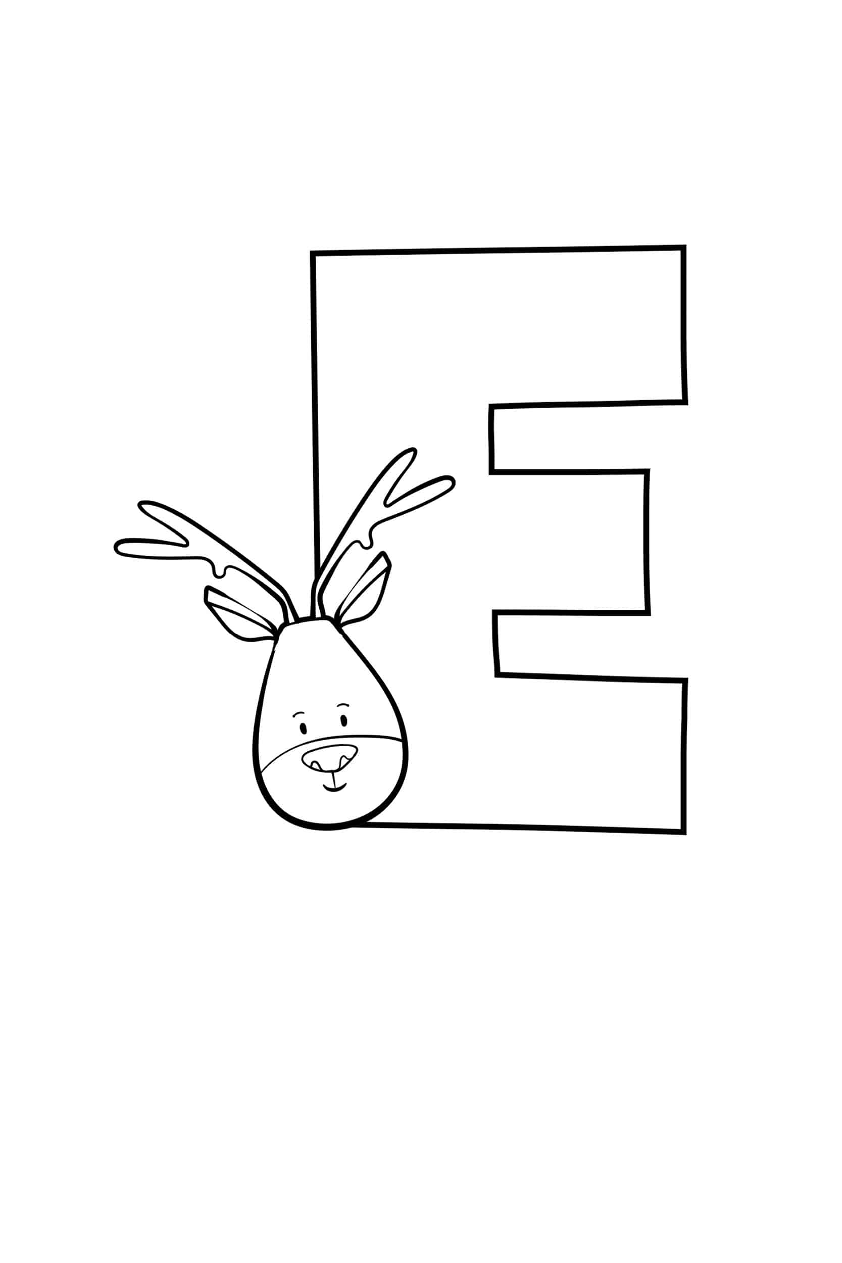 printable bubble letter e
