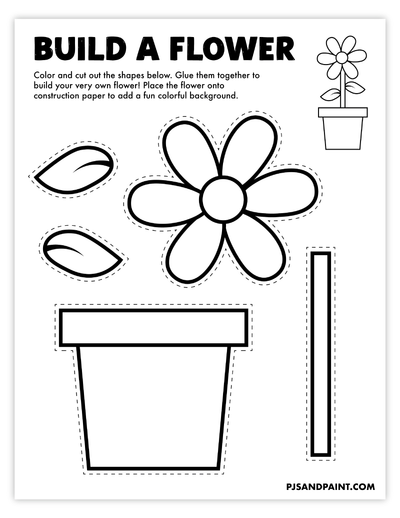 cut out flower template printable