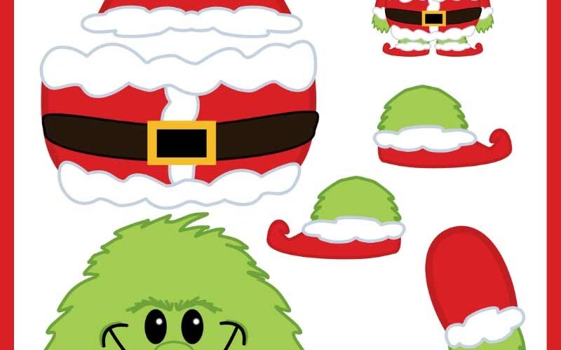 Free Printable Build The Grinch Paper Template Christmas Craft