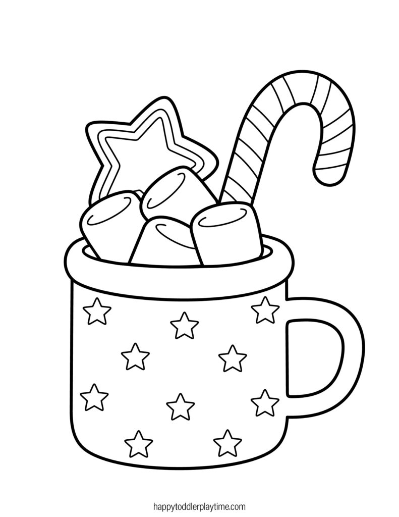 candy cane coloring sheets printable