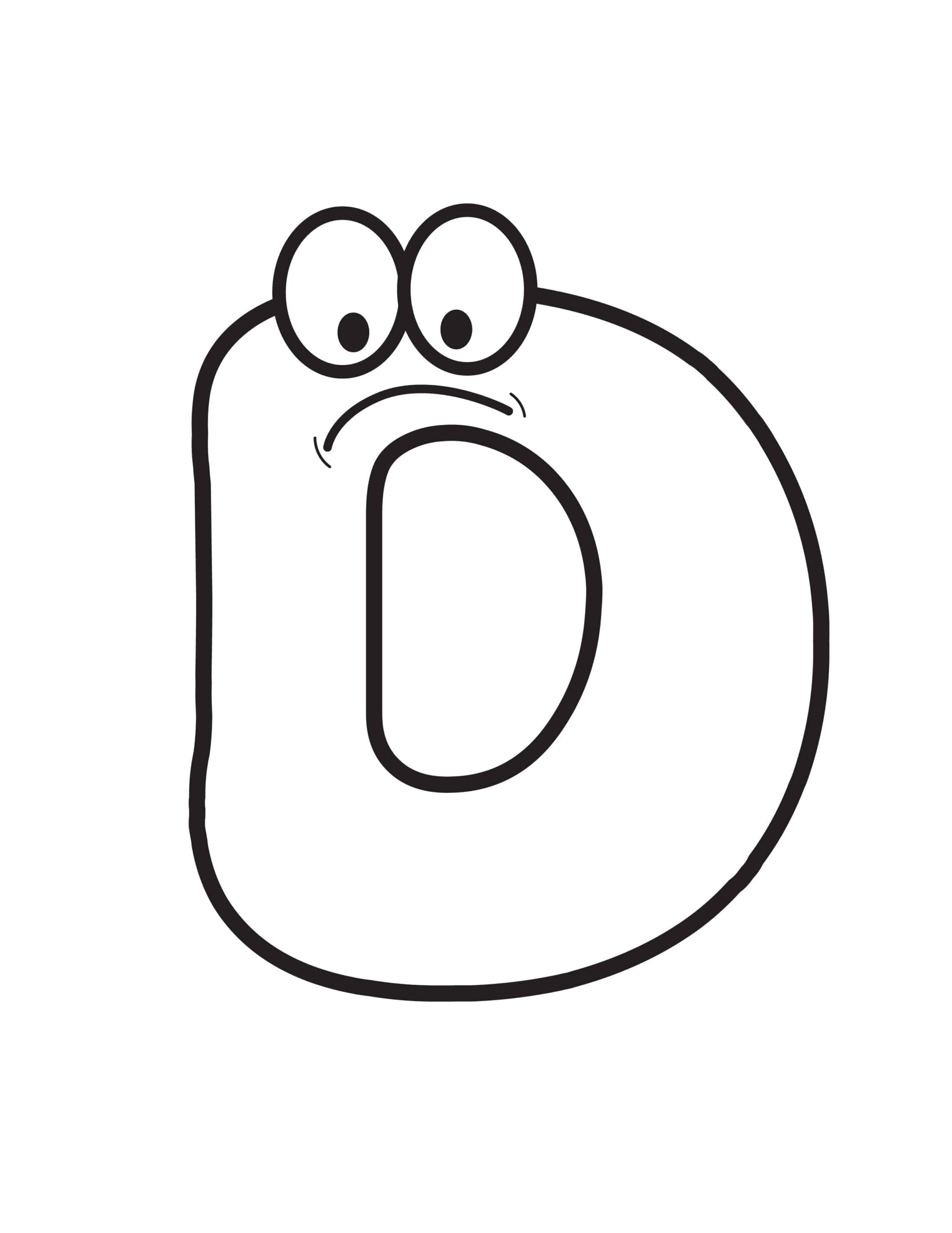 Free Printable Cartoon Letters Cartoon Letter D