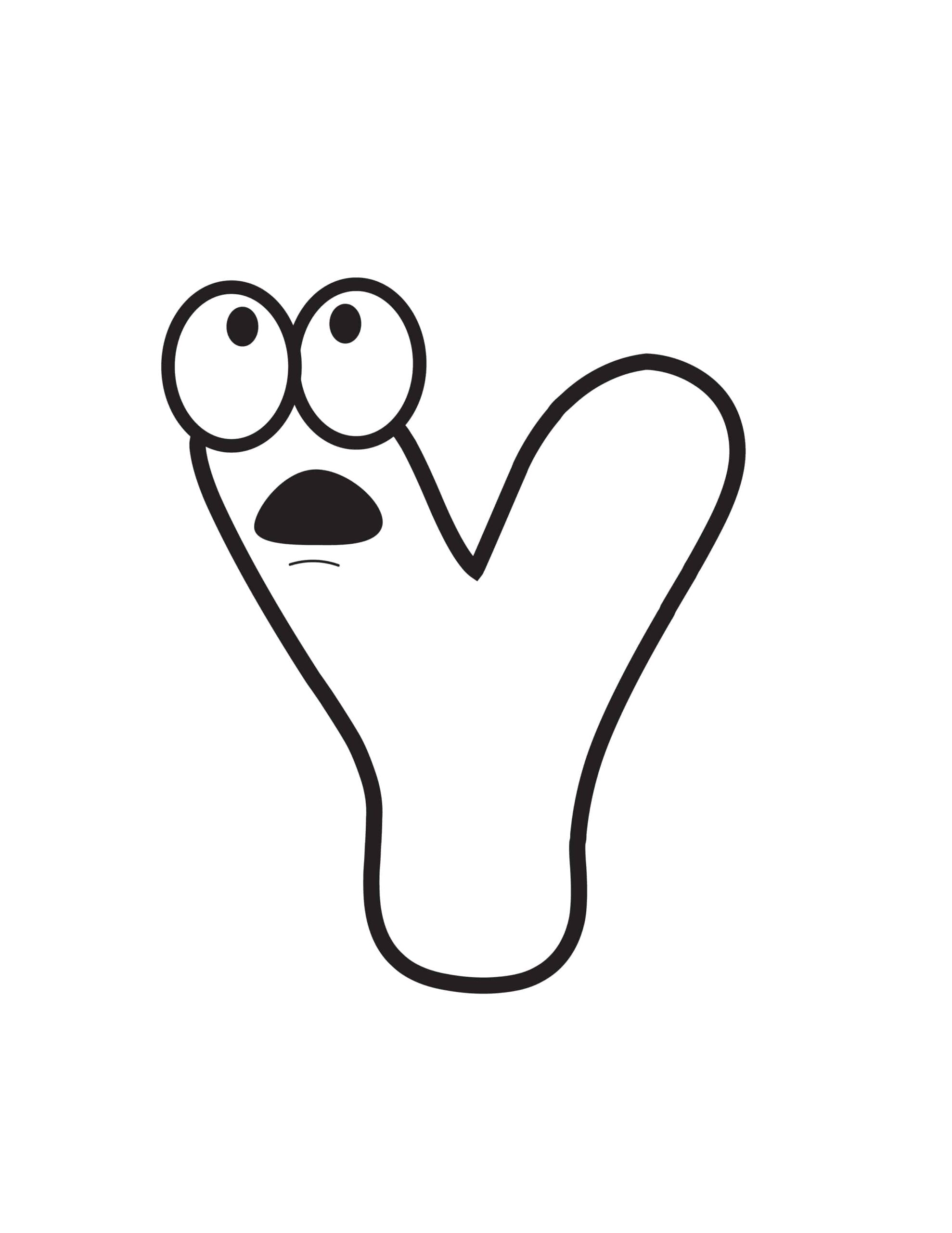 Free Printable Cartoon Letters Cartoon Letter Y