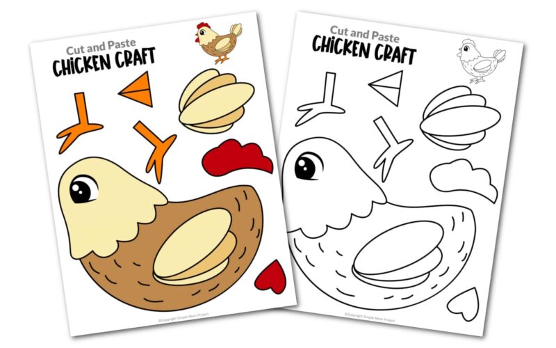 Free Printable Chicken Craft Template Simple Mom Project