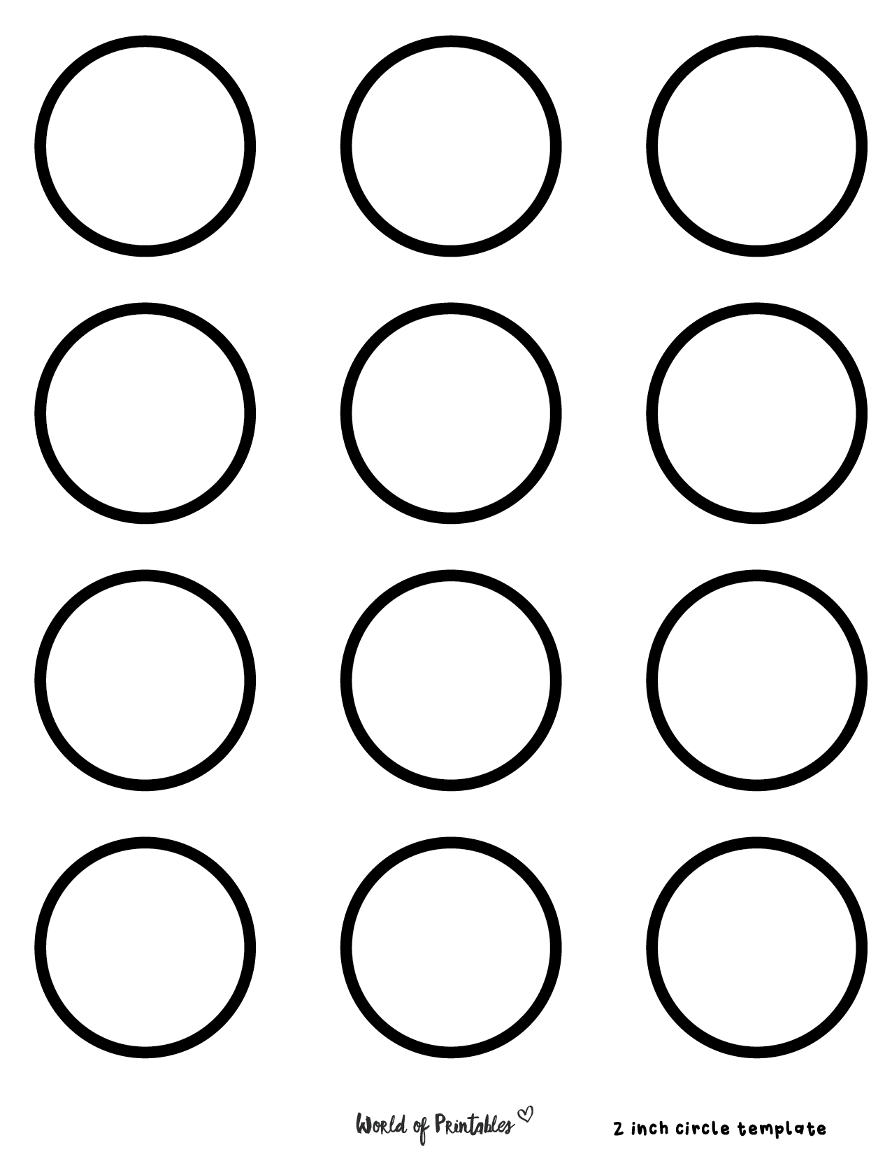 printable circle templates