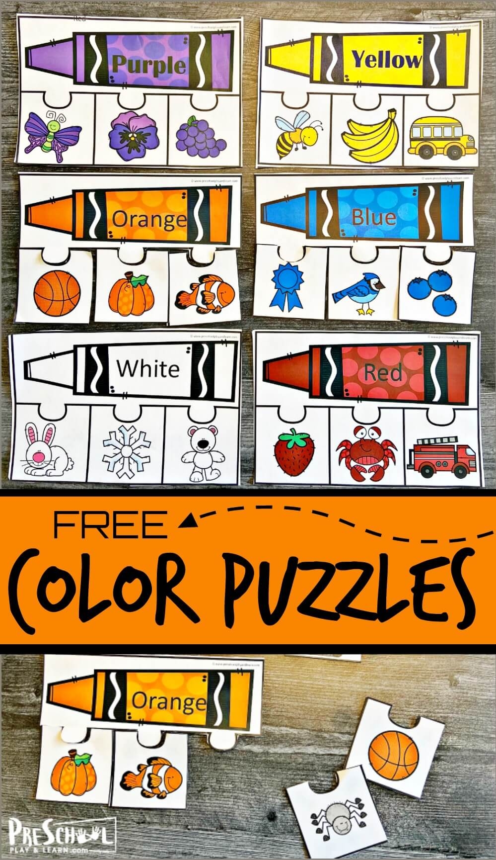 FREE Printable Color Puzzles Fun Color Activity For Preschoolers FREE Printable Color Puzzles Fun Color Activity For Preschoolers