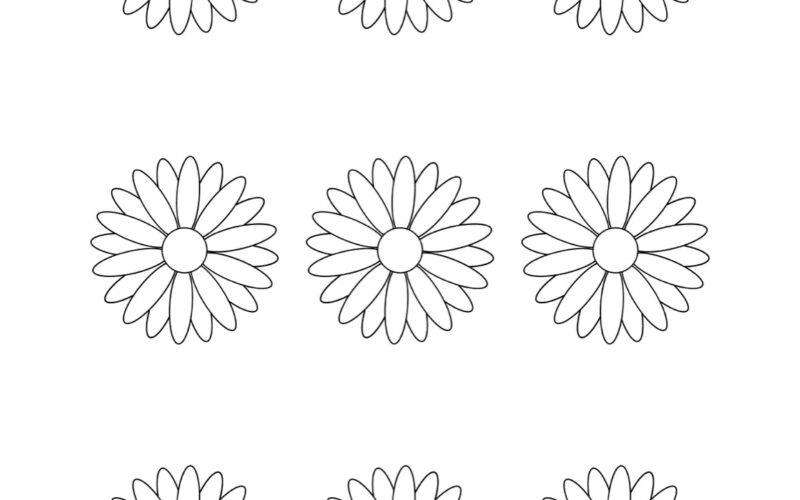 Free Printable Daisy Templates Daisy Shape Flower PDFs