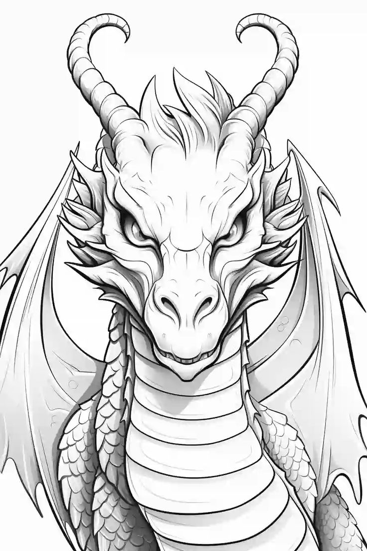 printable dragon pictures to color