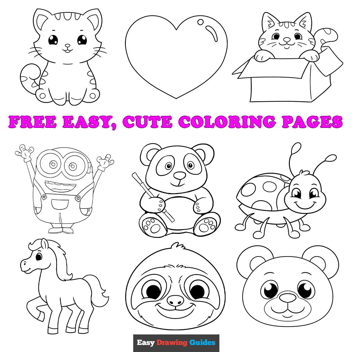 easy printable coloring sheets