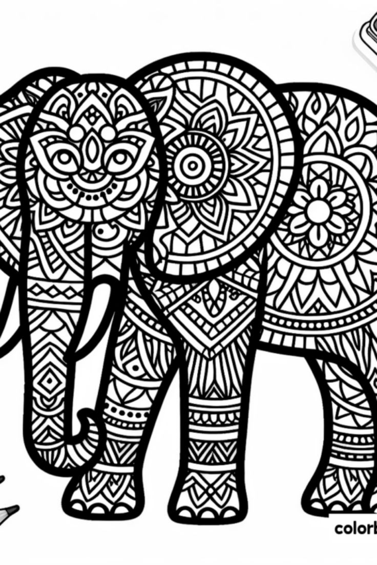 printable elephant coloring pages
