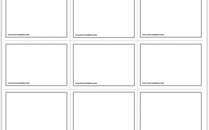 Free Printable Flash Cards Template