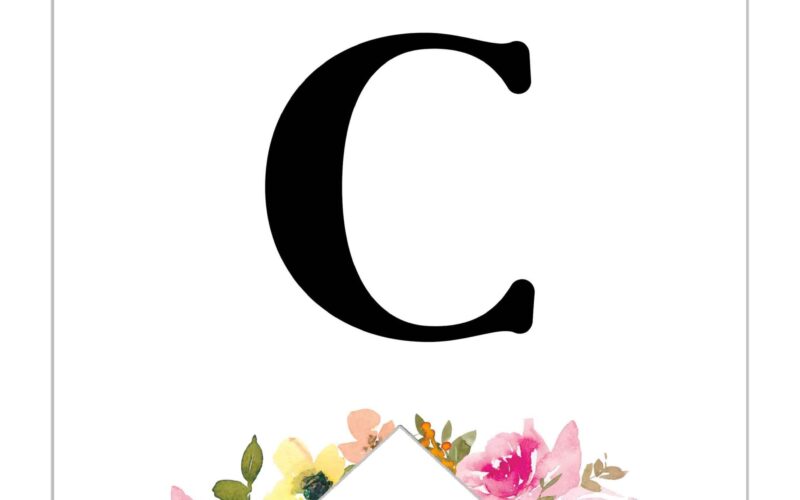 Free Printable Floral Alphabet Banner Letters Lovely Planner
