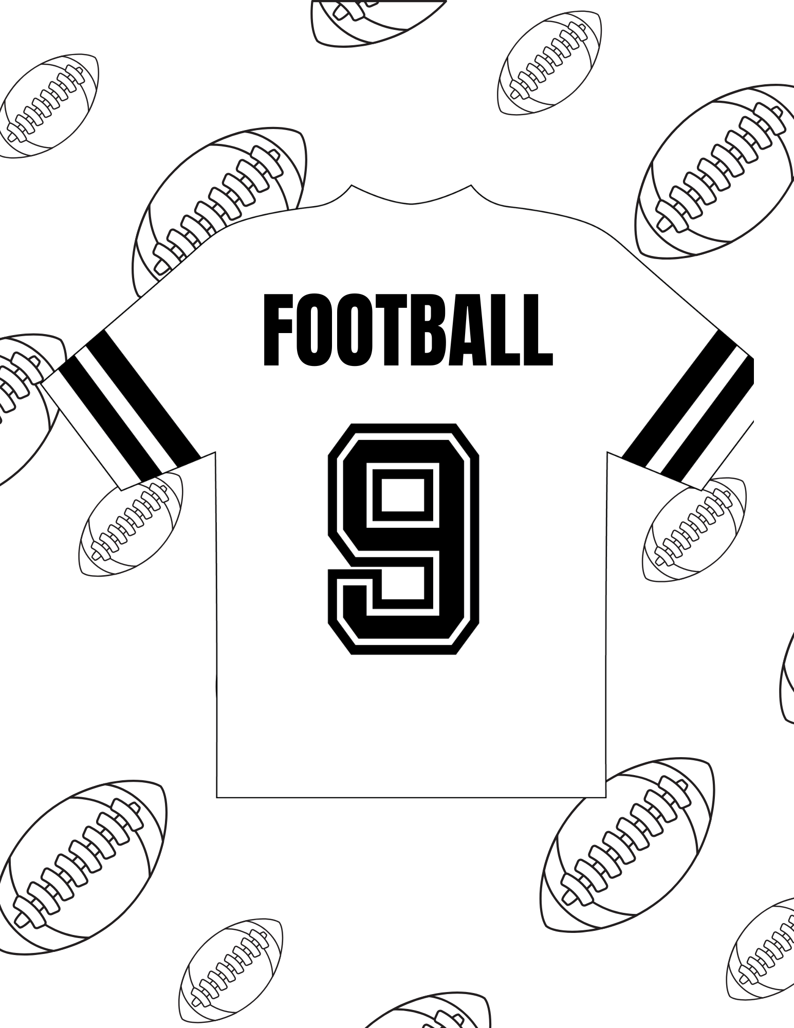 printable football coloring pictures