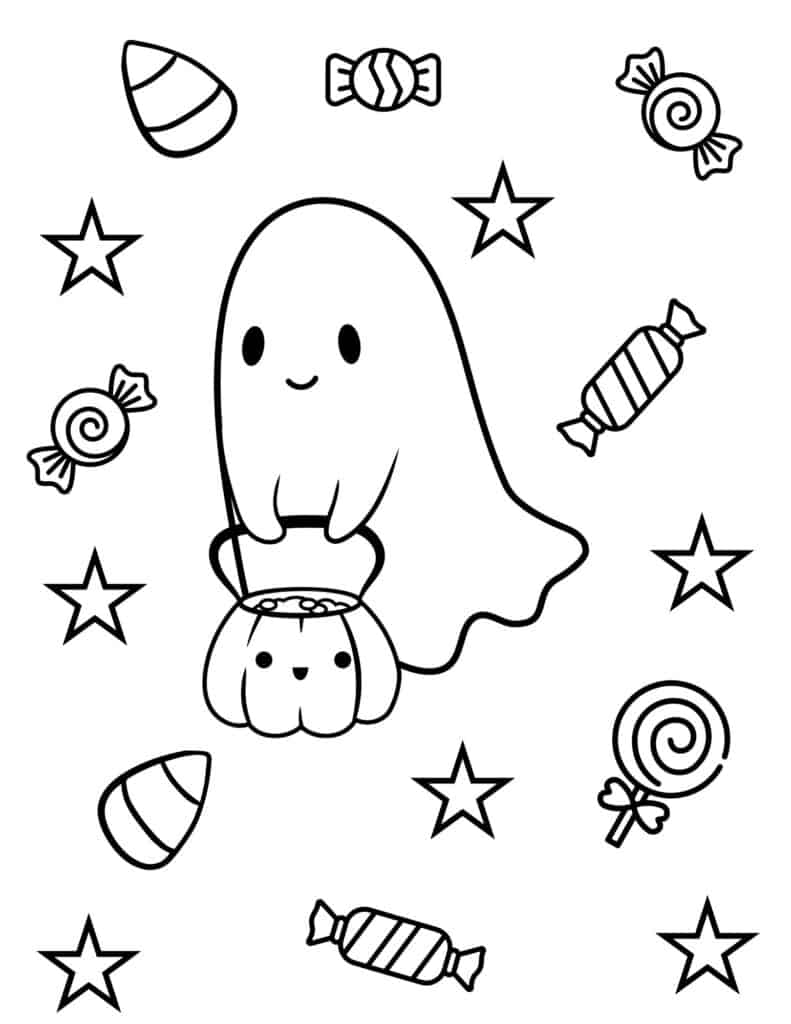 Free Printable Ghost Coloring Pages Prudent Penny Pincher