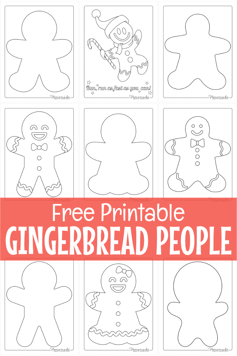 large printable gingerbread man template