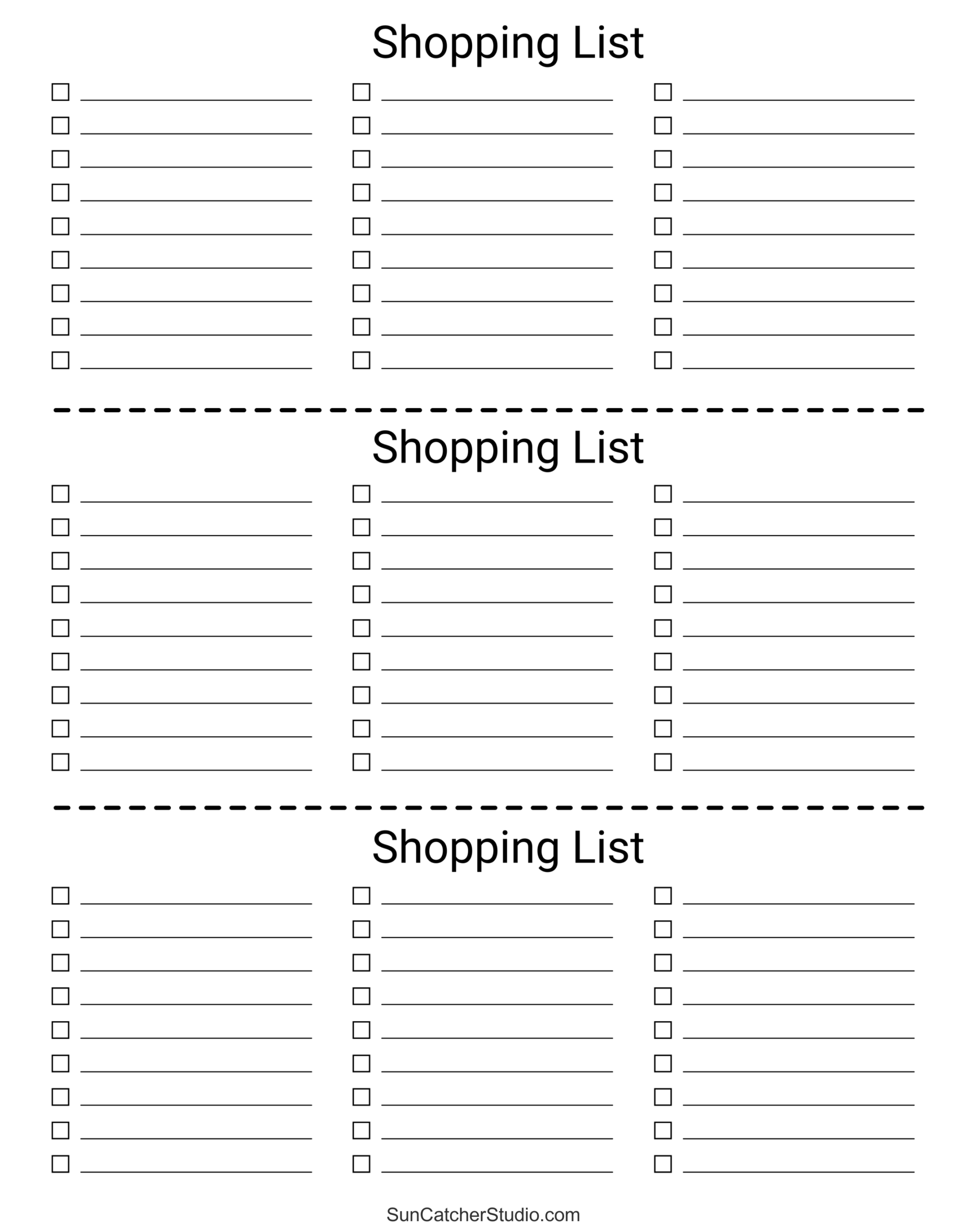 Free Printable Grocery List Templates PDF Shopping Lists Free Printables Monograms Design Tools Patterns DIY Projects