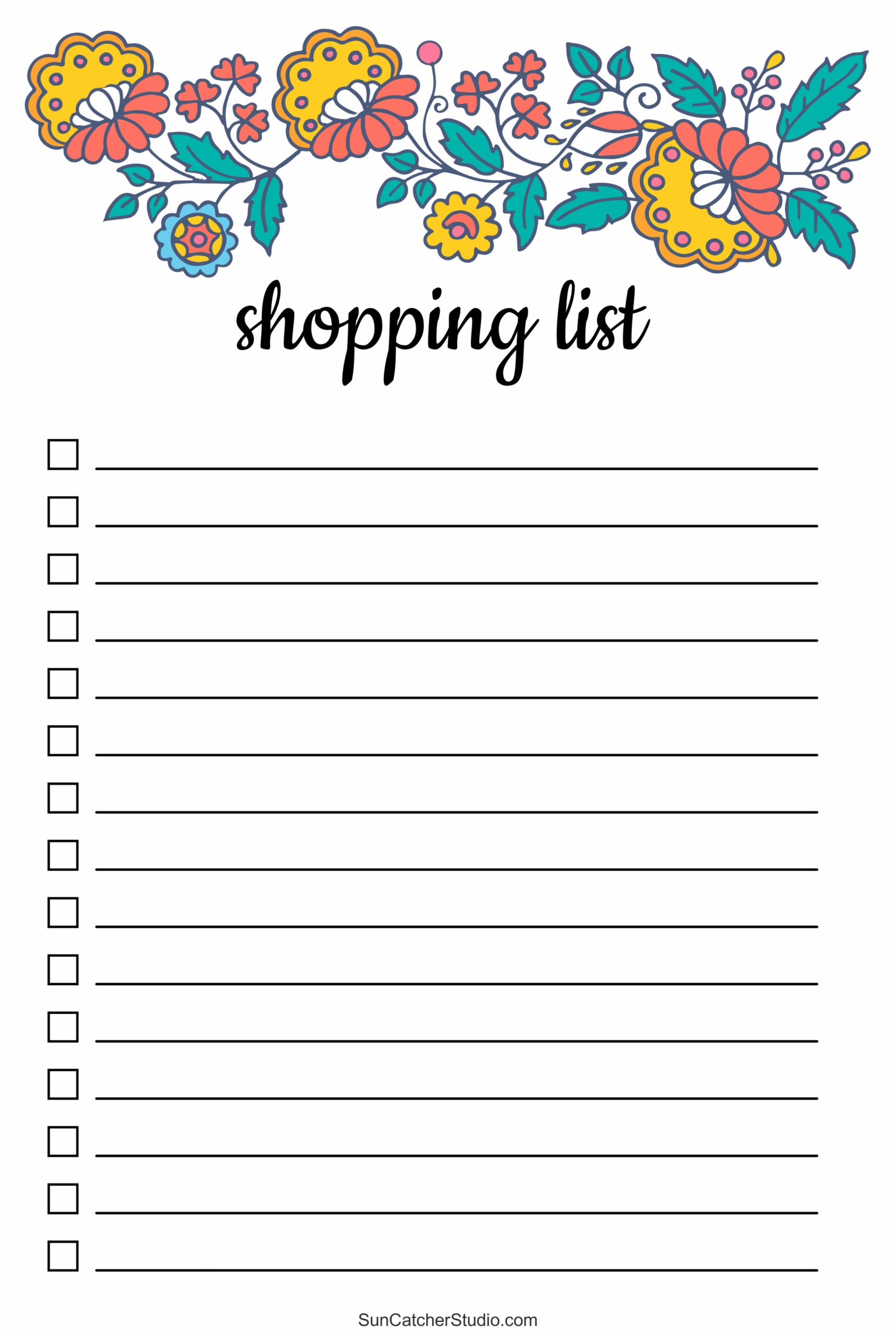 Free Printable Grocery List Templates PDF Shopping Lists Free Printables Monograms Design Tools Patterns DIY Projects