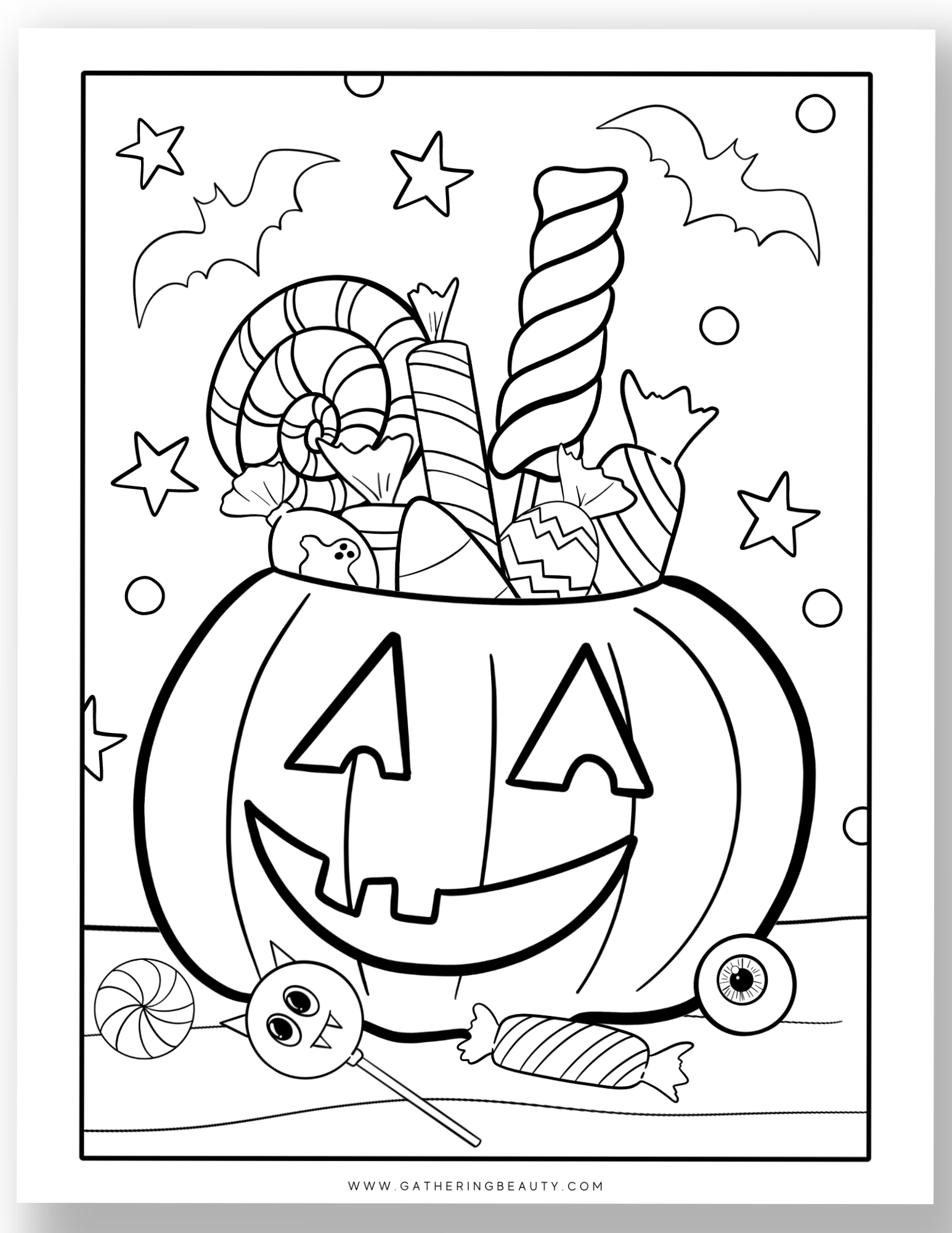 halloween color sheets printable
