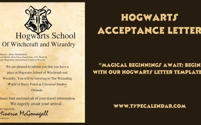 Free Printable Harry Potter Hogwarts Acceptance Letter Templates PDF Word