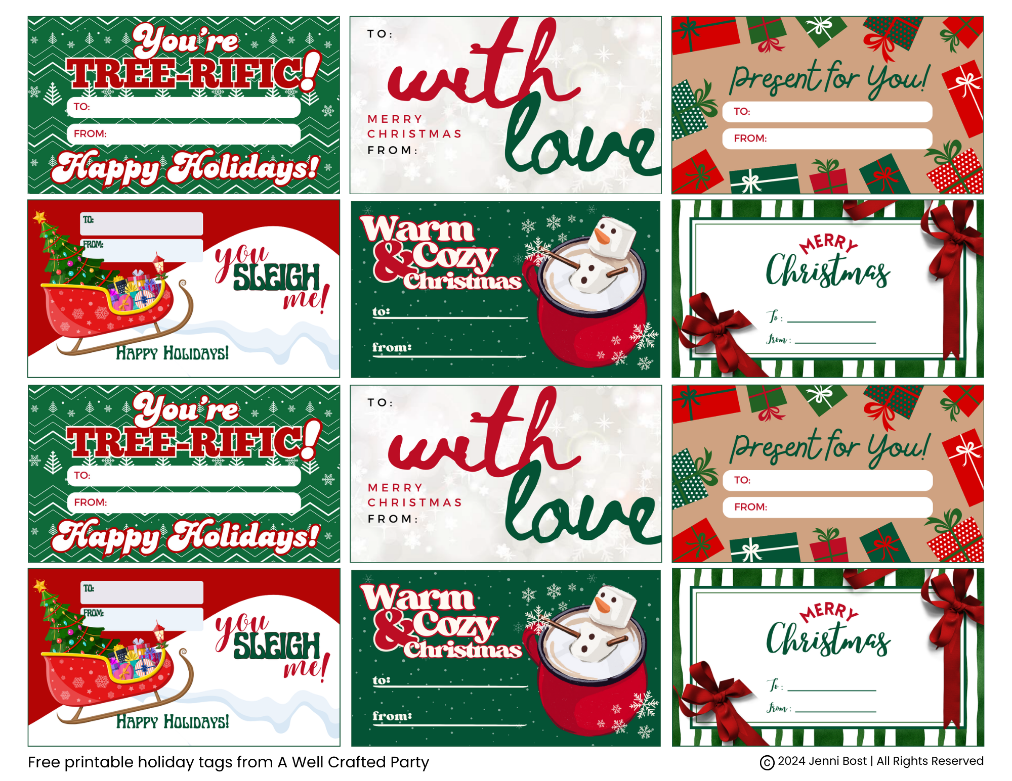 free printable gift tags templates