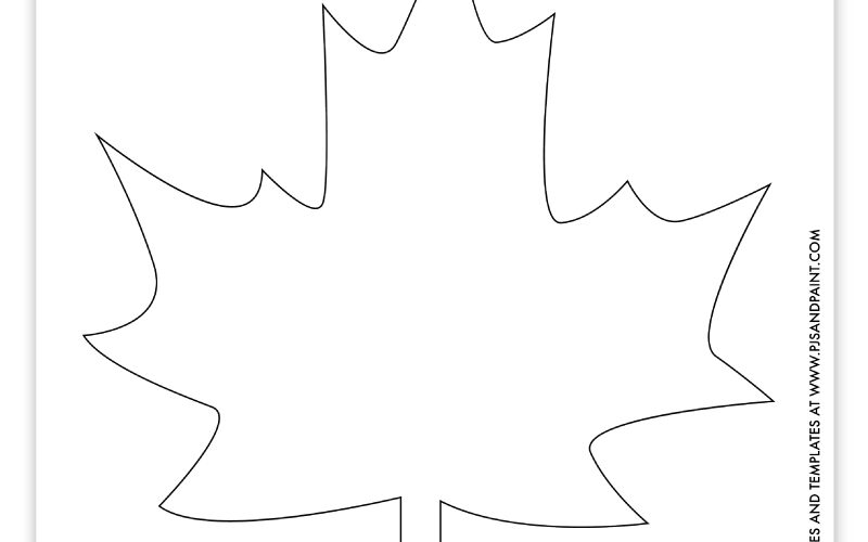 Free Printable Leaf Template 3 Versions 2 Sizes Each Pjs And Paint