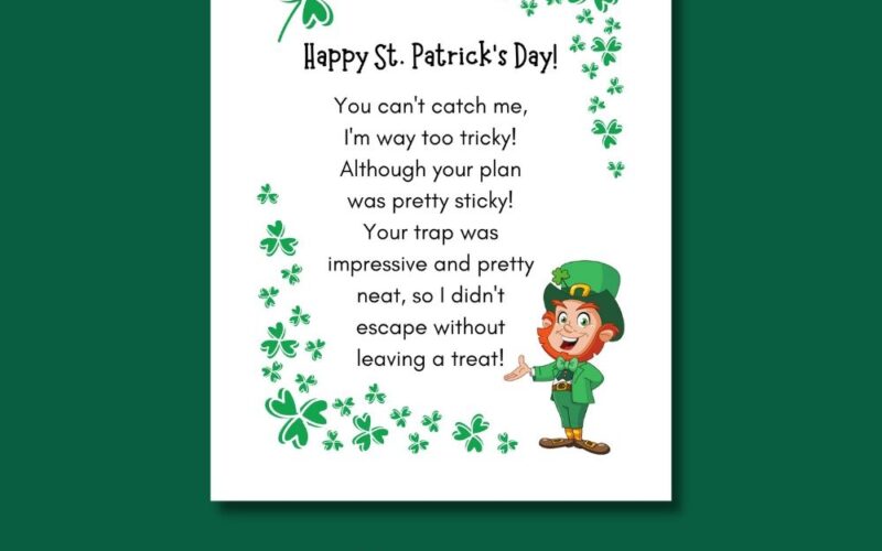 Free Printable Leprechaun Letter To Child Making Frugal FUN