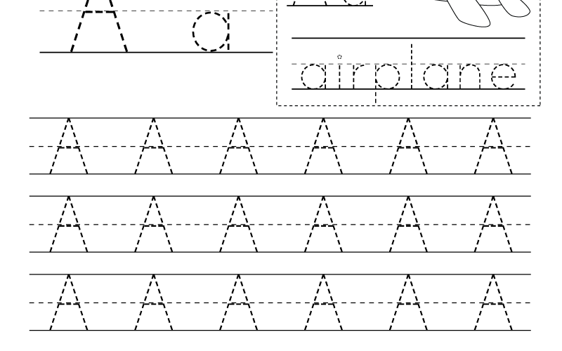 Free Printable Letter A Writing Practice Worksheet