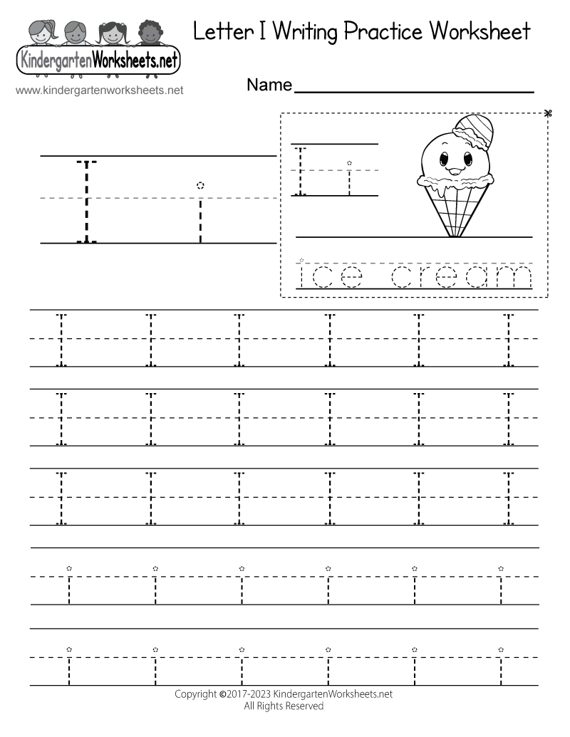 letter i printable