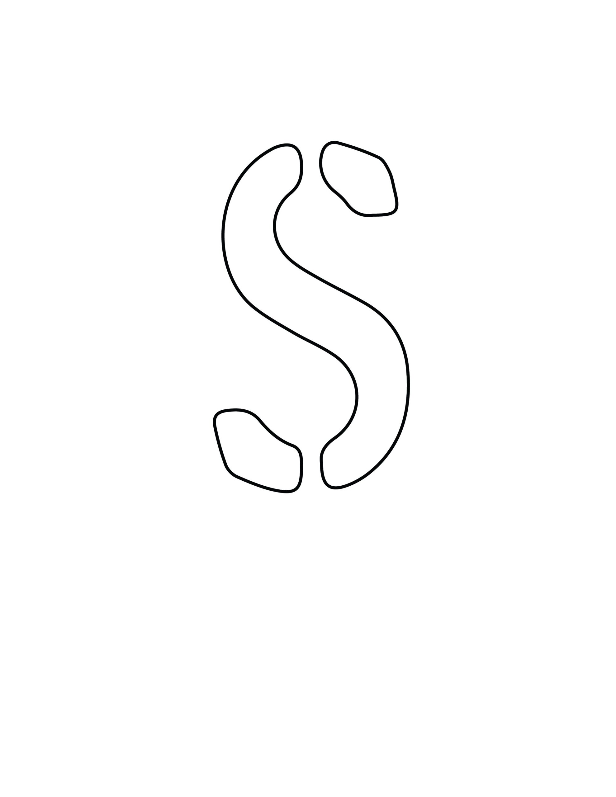 Free Printable Letter Stencils Letter S Stencil