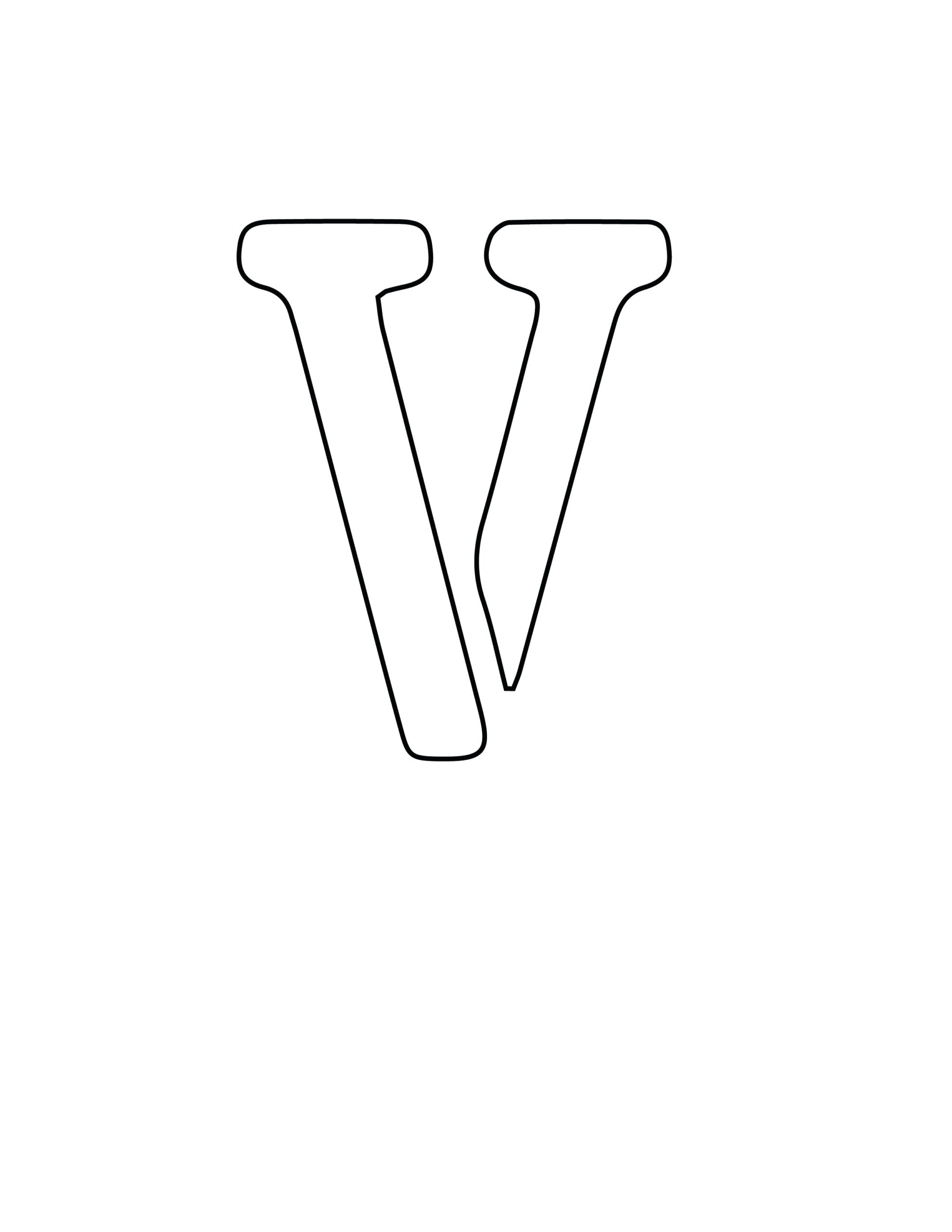 Free Printable Letter Stencils Letter V Stencil