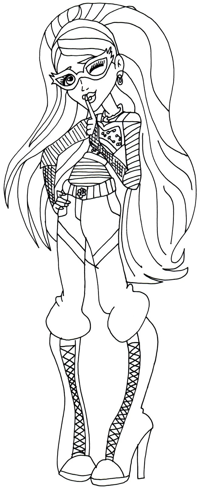 monster high printable coloring pages