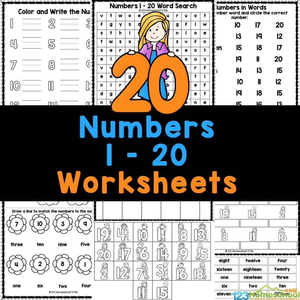printable number sheets
