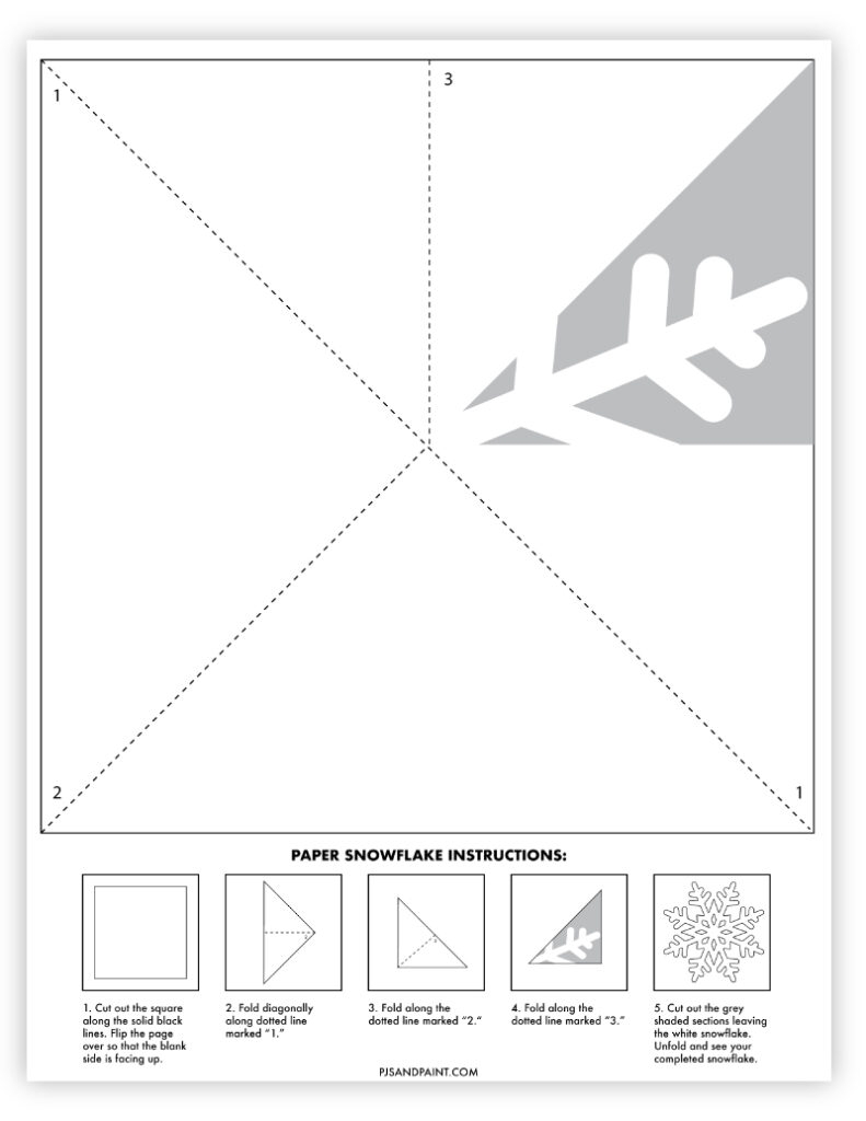 Free Printable Paper Snowflake Template Pjs And Paint Free Printable Paper Snowflake Template Pjs And Paint