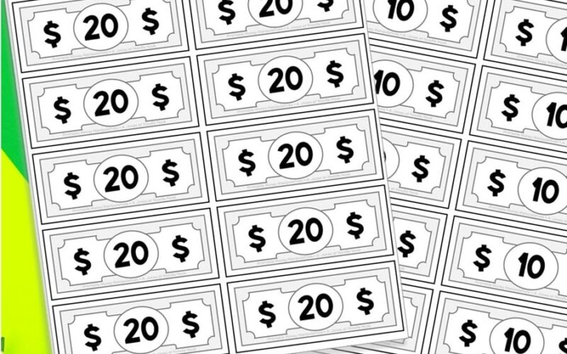 FREE Printable Play Money for Math In The Classroom