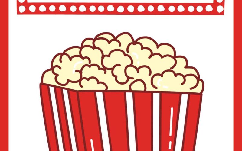 Free Printable Popcorn Sign 11 Designs The Pink Craft Box