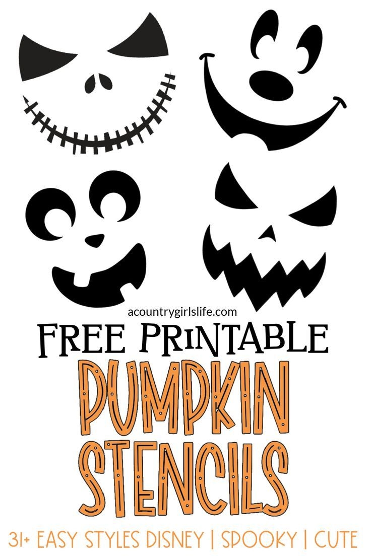 printable pumpkin faces templates