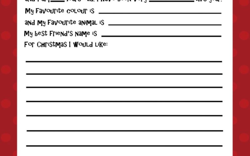 Free Printable Santa Letter Template Frugal Mom Eh