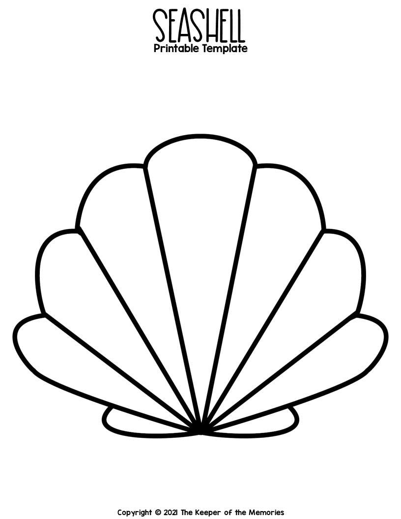 Free Printable Seashell Template