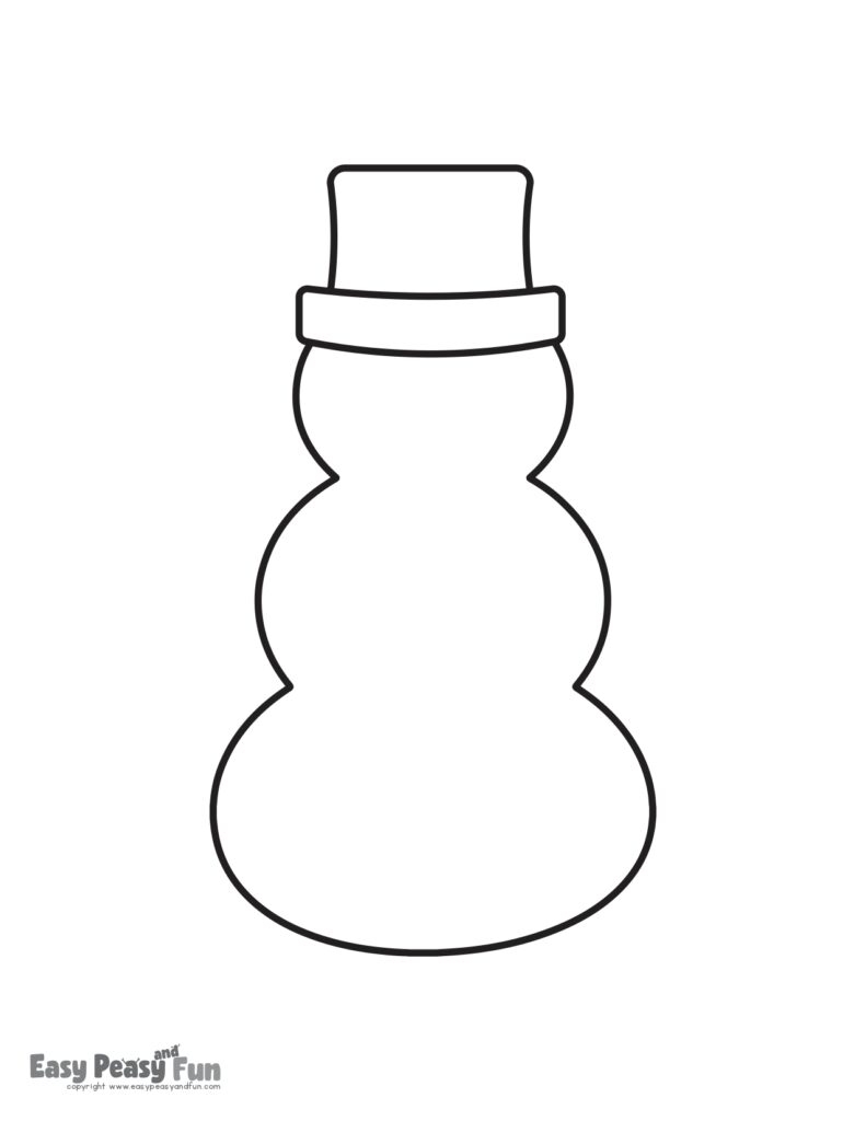 free snowman template printable