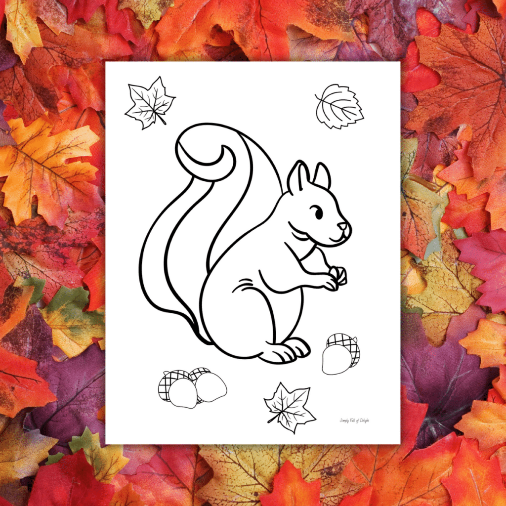 squirrel template printable