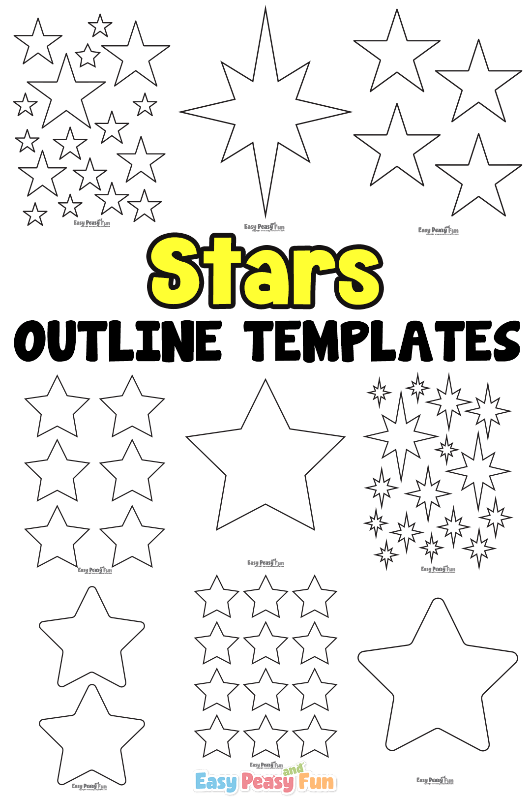 template of a star printable
