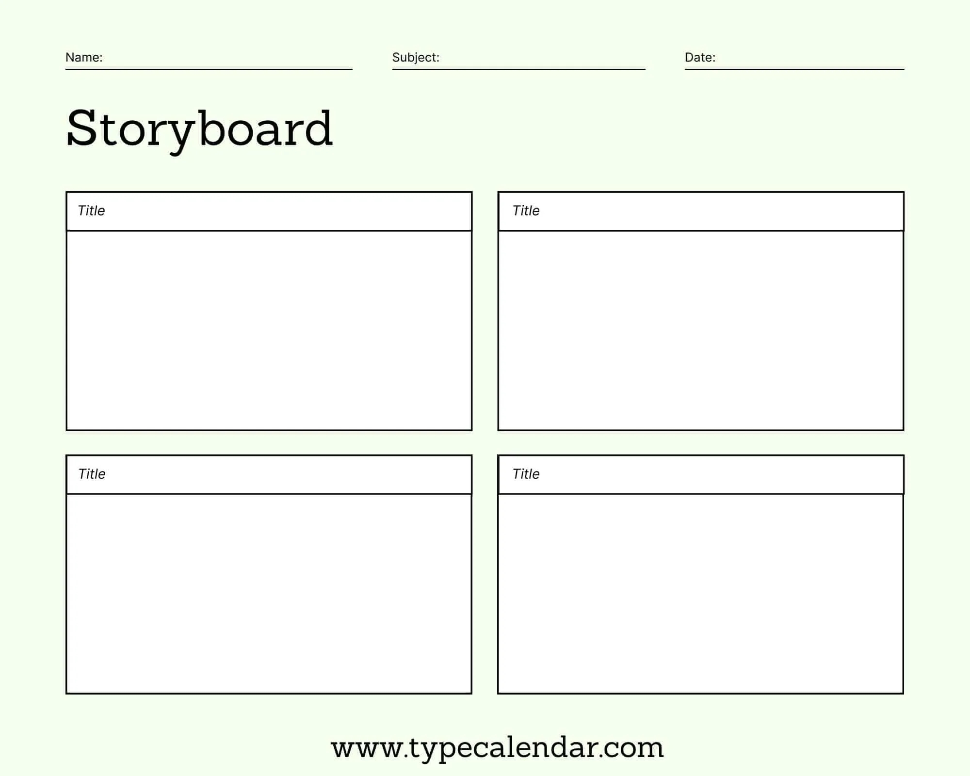 printable storyboard template printable storyboard template