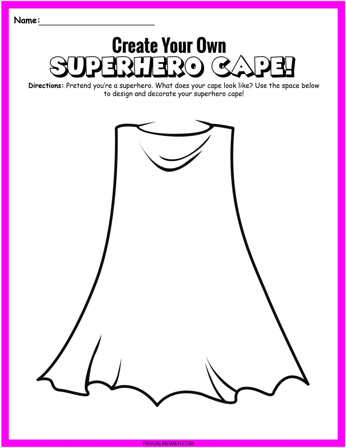 FREE Printable Superhero Worksheets Activity Sheets Frugal Mom Eh 