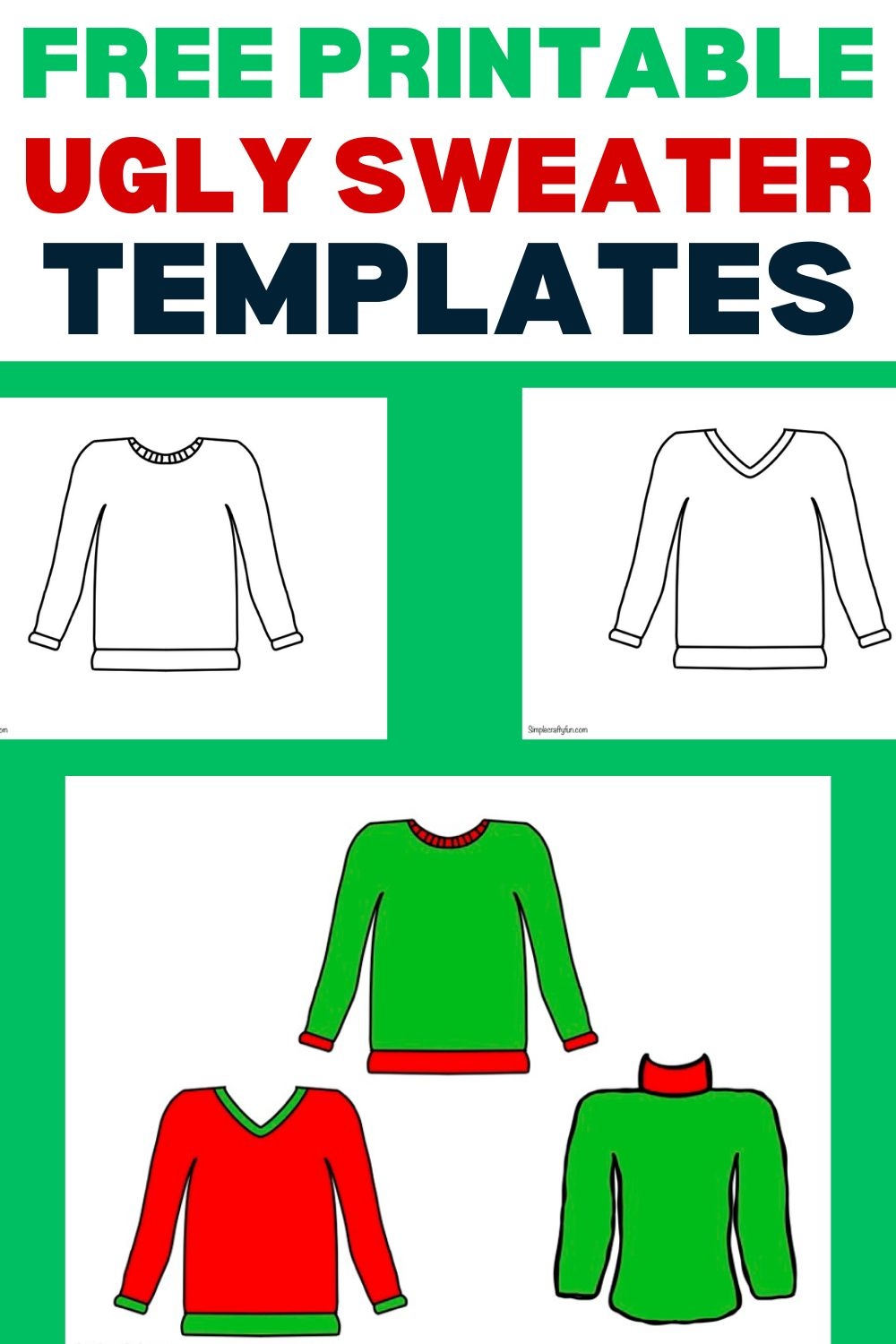 Free Printable Sweater Templates For Crafts Free Printable Sweater Templates For Crafts