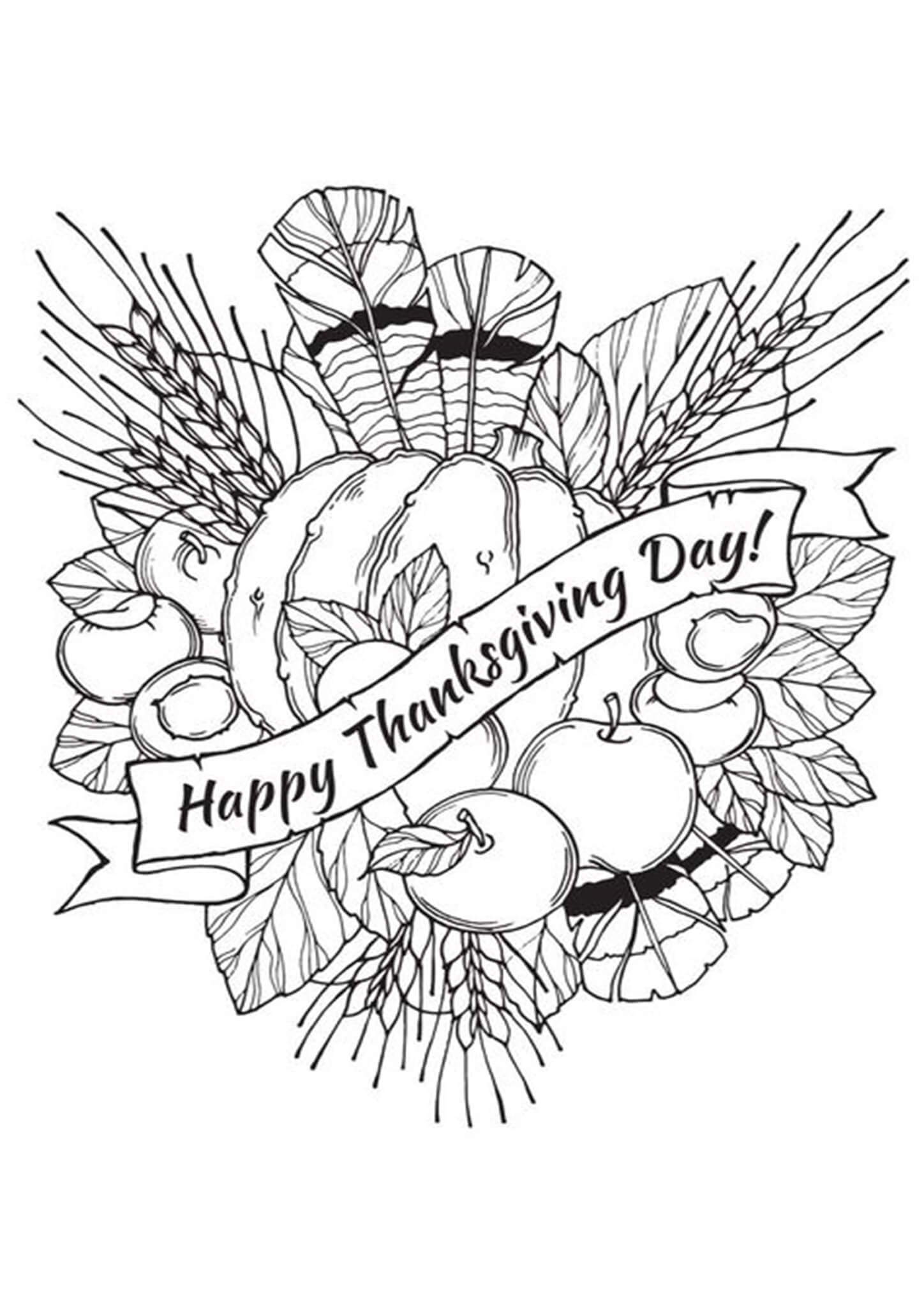 thanksgiving free printable coloring sheets