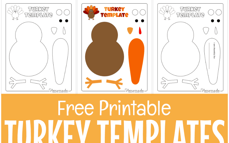 Free Printable Turkey Templates For Thanksgiving Crafts