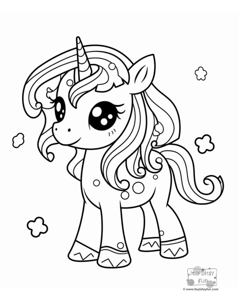 unicorn free printable coloring pages