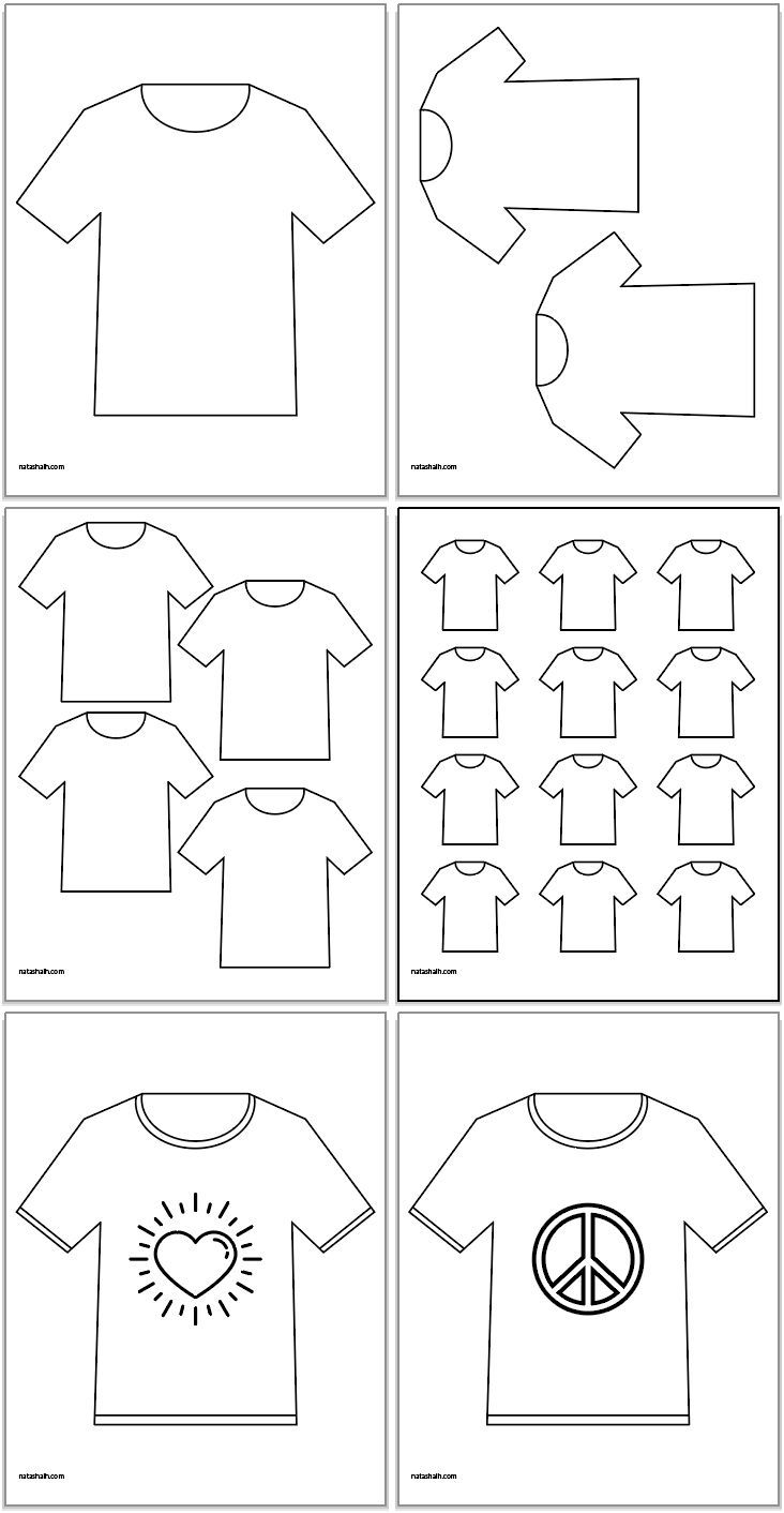 Free Printable White T shirt Templates