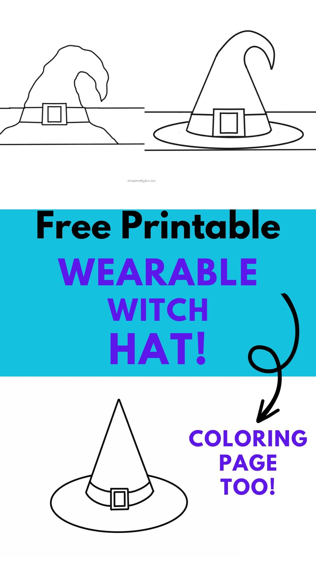 Free Printable Witch Hat Craft Template  Free Printable Witch Hat Craft Template