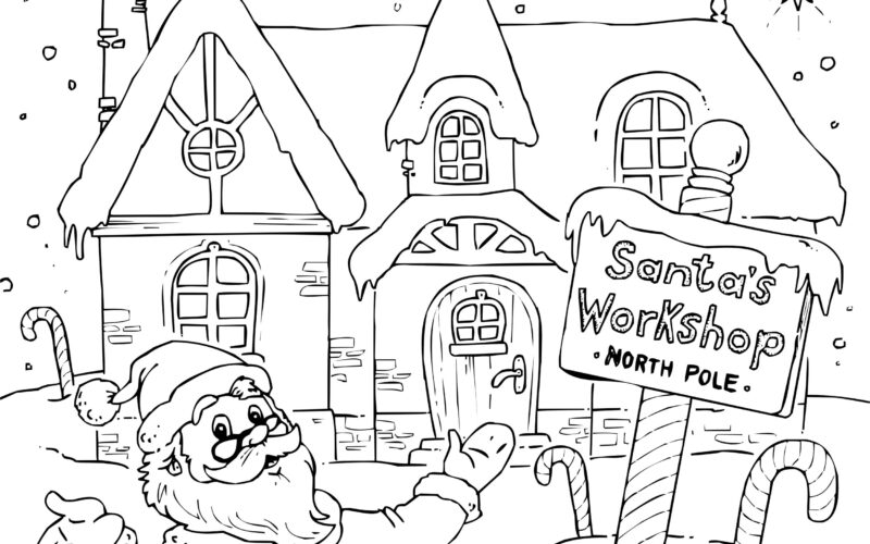 Free Santa s Workshop Coloring Pages Printable Elf Application Sew Cute Patterns