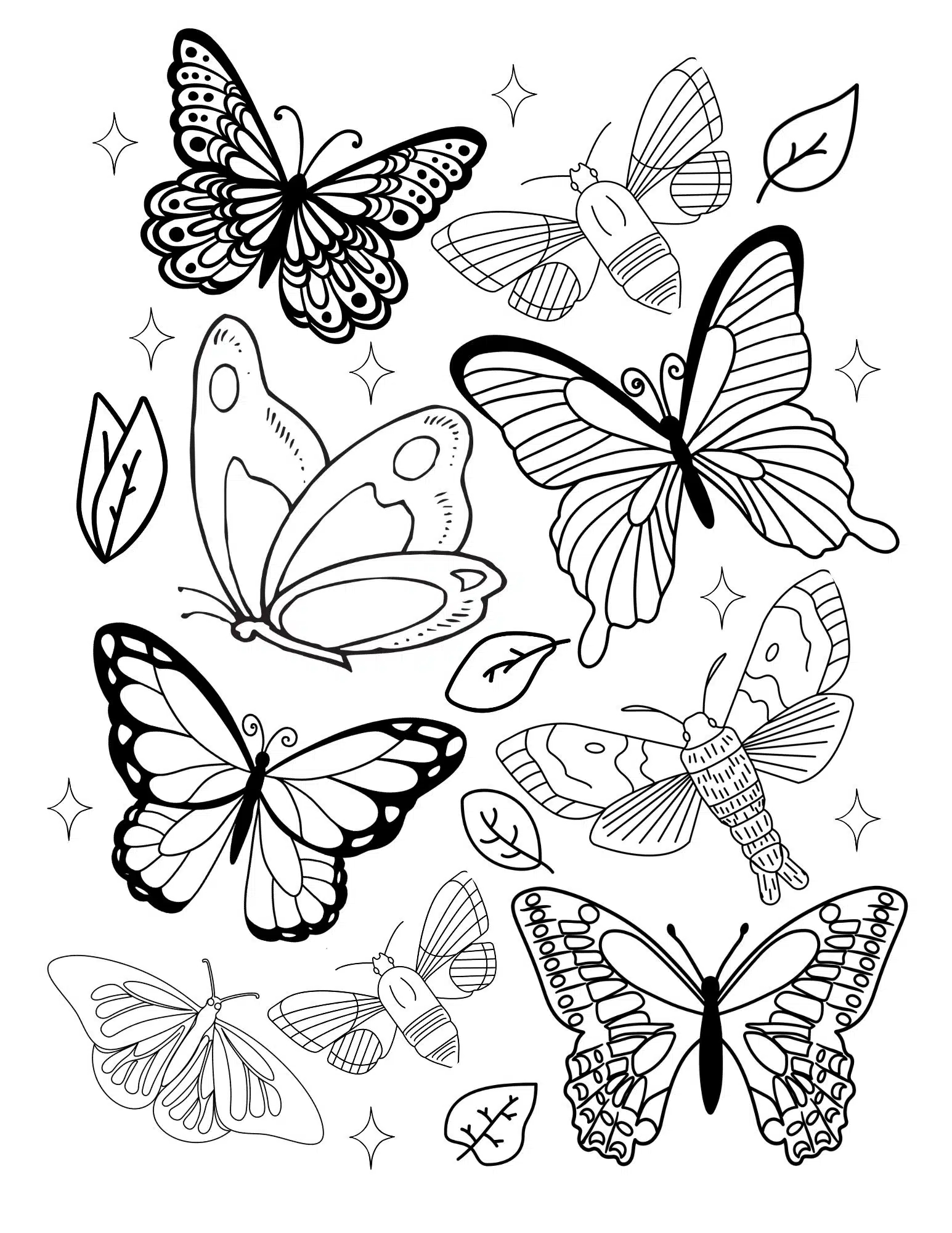 printable butterfly coloring pictures